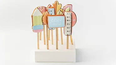 Пряники имбирные с индивидуальным дизайном «Набор к школе», 12 шт