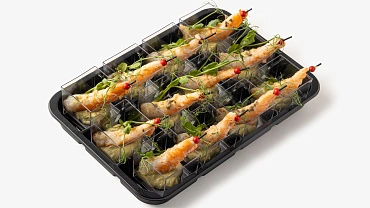 Канапе с креветкой и муссом из авокадо, 12 шт