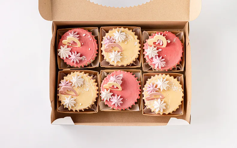 Набор мини тортиков «Сердечки», 6 шт