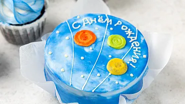 Набор Бенто торт с капкейками «Космос»