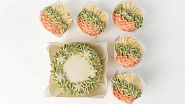 Набор Бенто-торт с капкейками «Зимний»