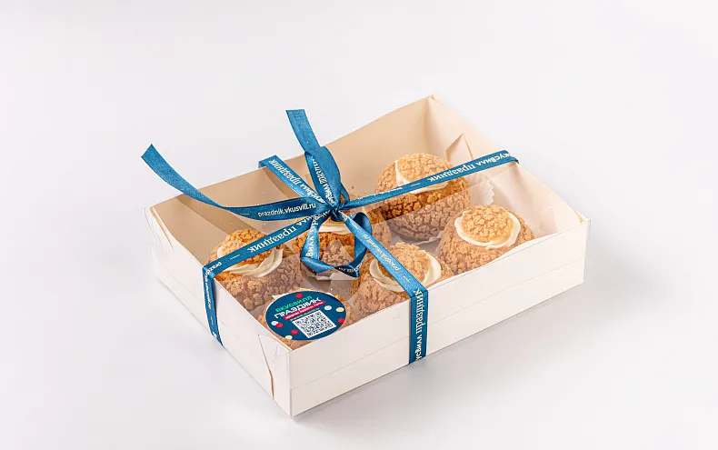 Пирожное «Шу» манго-кокос, 6 шт 