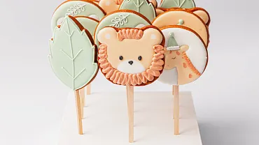 Пряники имбирные с индивидуальным дизайном «Зверята в джунглях», 12 шт