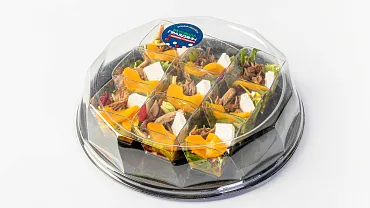 Салат «С уткой и манговым соусом» в стаканчиках, 9 шт