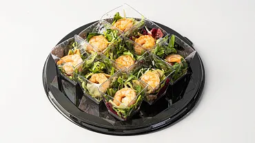 Салат «Руккола с креветкой и авокадо» в стаканчиках, 9 шт