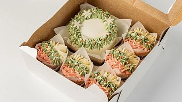 Набор Бенто-торт с капкейками «Зимний»