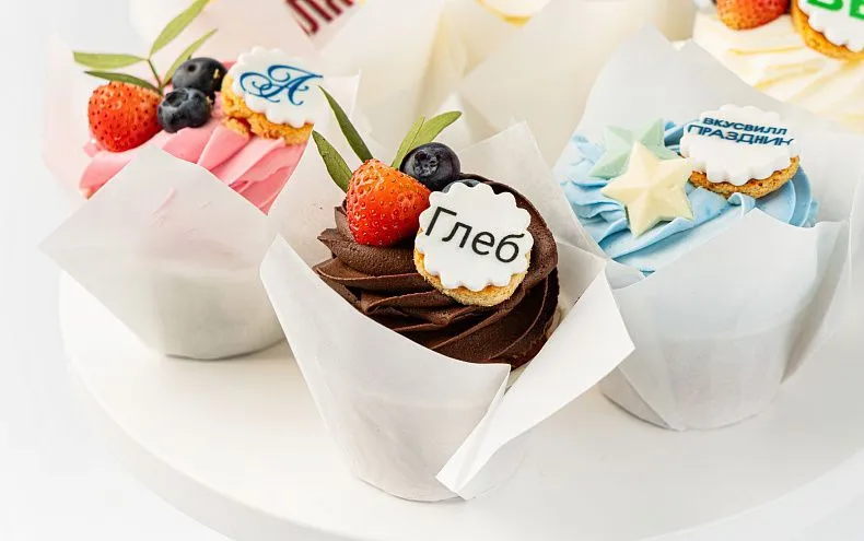 Капкейки с индивидуальным дизайном, 12 шт