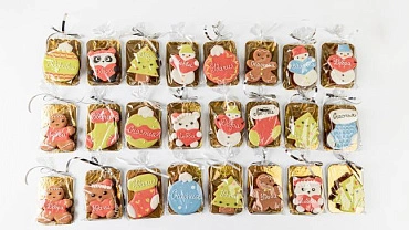 Набор имбирных пряников на завязках «Новогодний», 24 шт