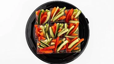 Овощные стики без соуса в фуршетных стаканчиках, 9 шт