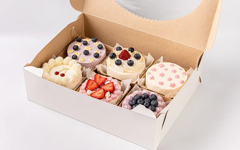 Набор мини тортиков «Ягодки-Цветочки», 6 шт