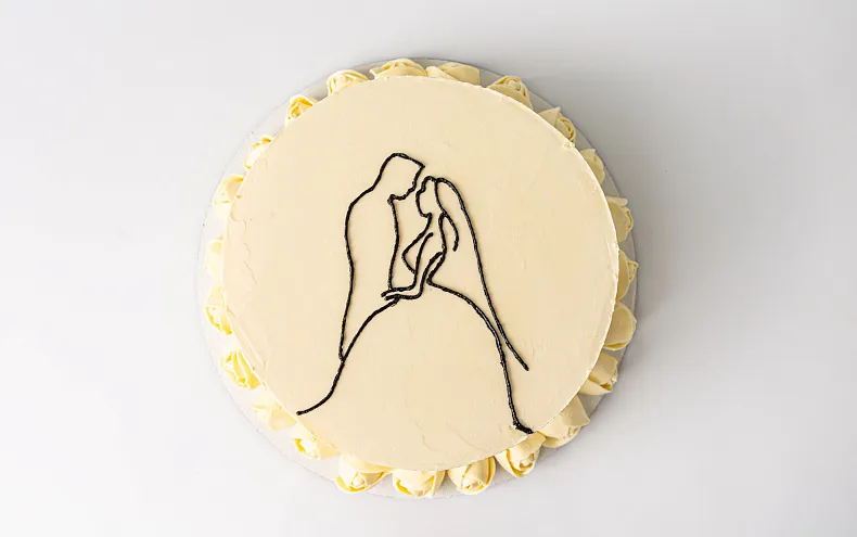 Торт свадебный «Силуэты»