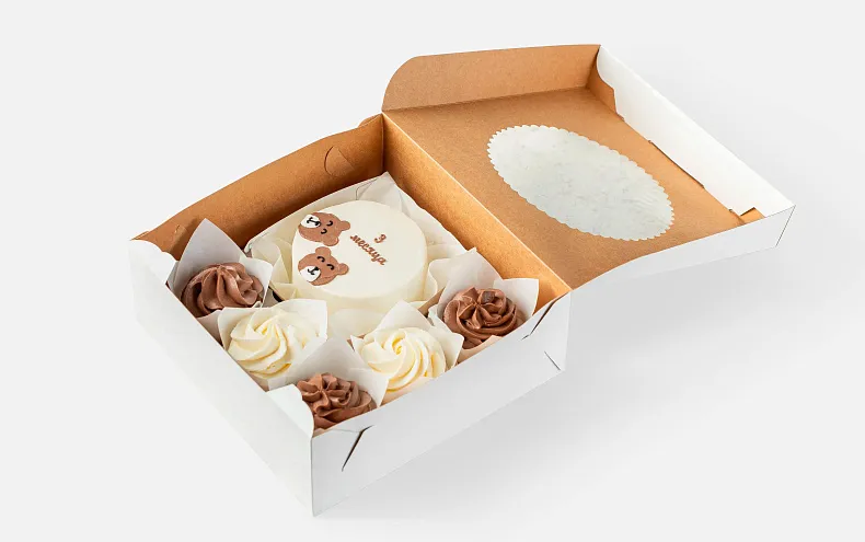 Набор Бенто-торт с капкейками «Мишкина семейка»