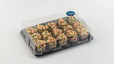 Салат «Оливье с ростбифом» в фуршетных стаканчиках, 15 шт