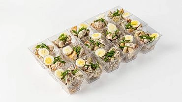 Салат «Охотничий» с печеным картофелем, 15 шт.