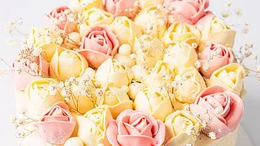 Торт «Свадебный с розами»