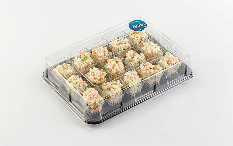 Салат «Оливье с филе индейки» в фуршетных стаканчиках, 15 шт