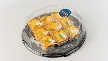 Салат «Мимоза» с горбушей в стаканчиках, 9 шт