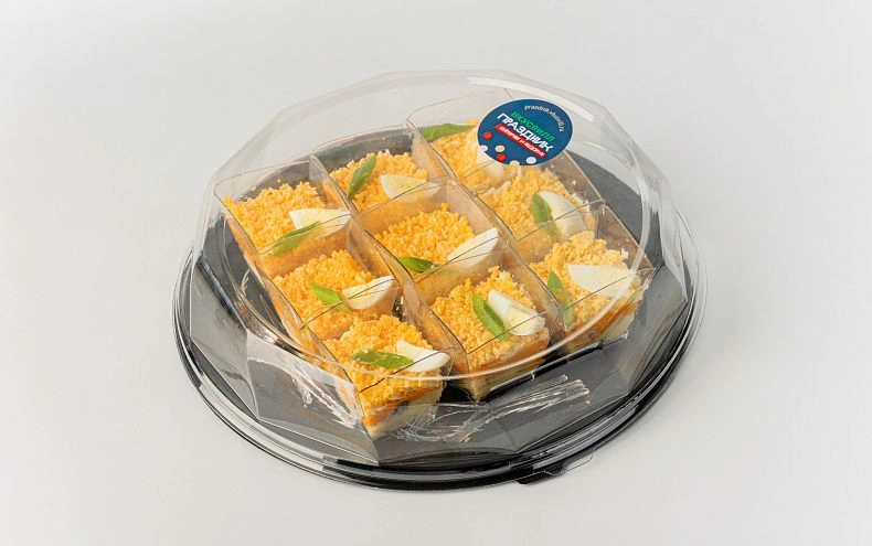 Салат «Мимоза» с горбушей в стаканчиках, 9 шт