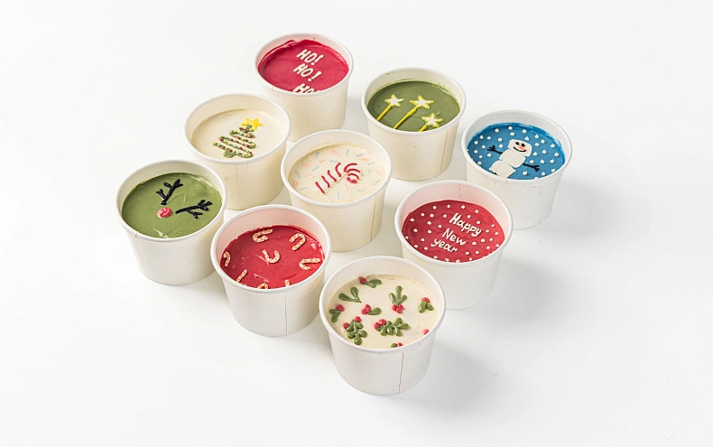 Набор «Новогодние тортики» в стаканчиках, 9 шт