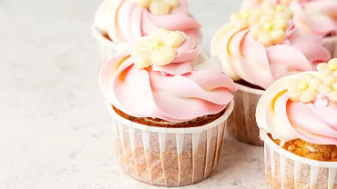 Набор Бенто торт с капкейками «Ромашки»