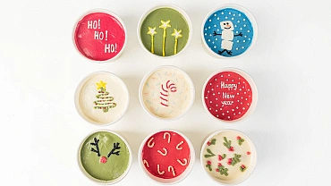 Набор «Новогодние тортики» в стаканчиках, 9 шт