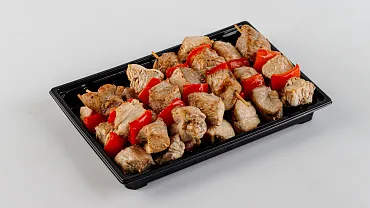 Шашлычки запечённые с филе индейки и сладким перцем, 12 шт