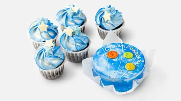 Набор Бенто торт с капкейками «Космос»