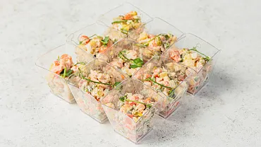 Салат «Оливье с креветкой» в стаканчиках, 9 шт