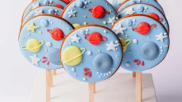 Пряники имбирные с индивидуальным дизайном «Космос», 12 шт