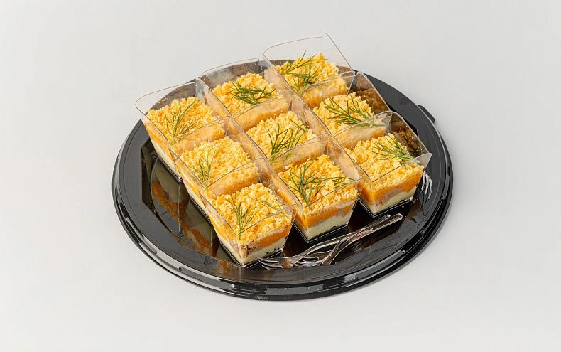 Салат «Мимоза» с тунцом в стаканчиках, 9шт