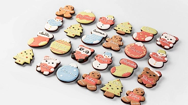 Набор имбирных пряников на завязках «Новогодний», 24 шт