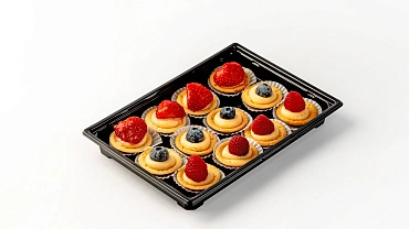 Тарталетки с ягодами мини, 12 шт