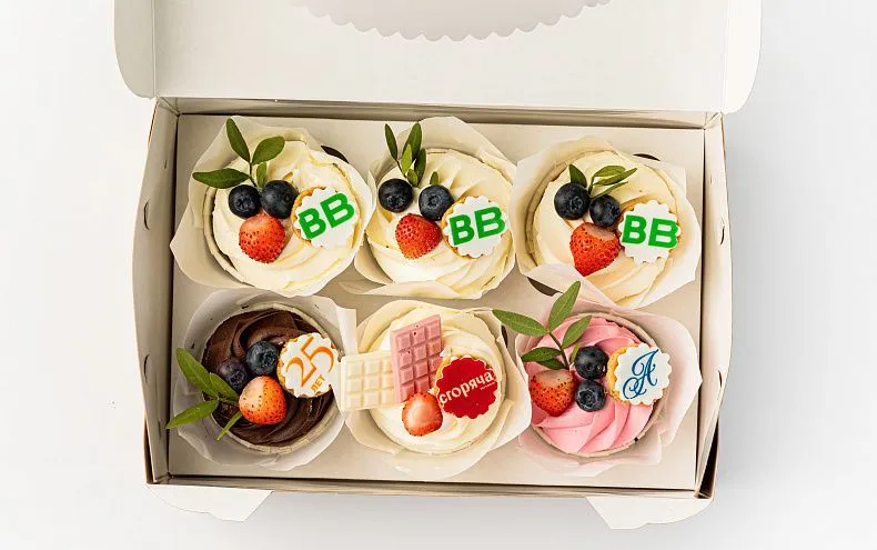 Капкейки с индивидуальным дизайном, 12 шт