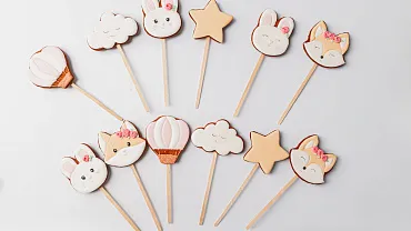 Пряники имбирные с индивидуальным дизайном «Зверята в облаках», 12 шт