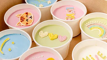 Набор «Весёлые тортики» в стаканчиках, 9 шт