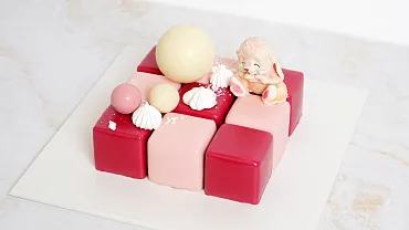 Торт-кубик «Зайка»