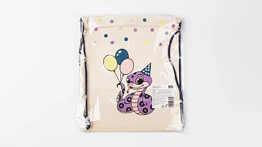 Сумка малая «Змейка шарики» синий шнур