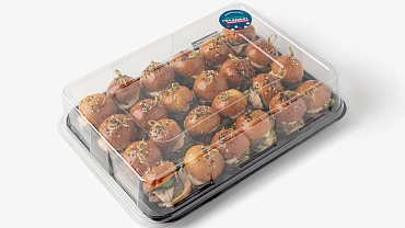 Мини бургер с сочной говяжьей котлеткой с соусом