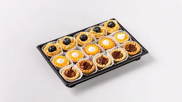 Мини тарталетки «Лимон», «Заварной с голубикой», «Заварной с шоколадом», 15 шт