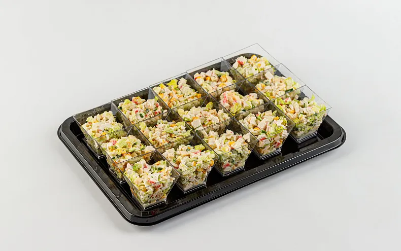 Салат «Крабовый» в фуршетных стаканчиках, 15 шт