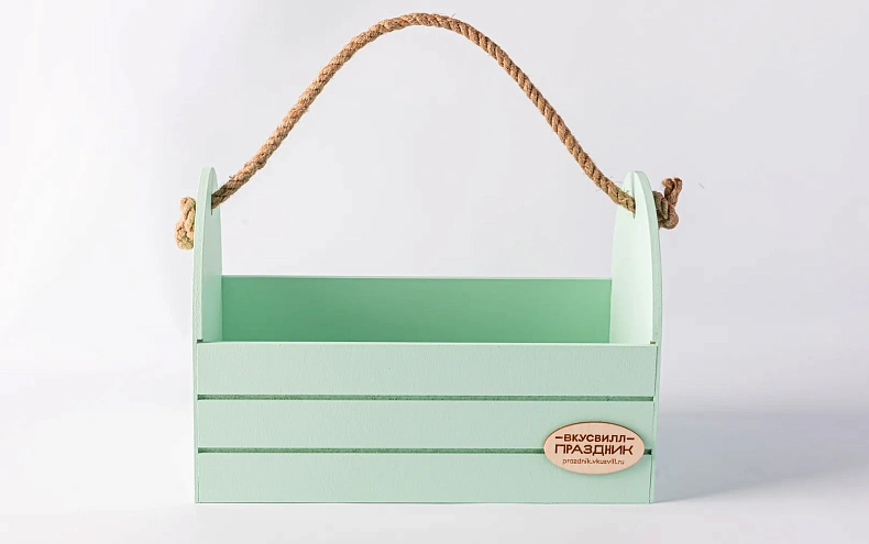 Бокс ящик большой подарочный мятный