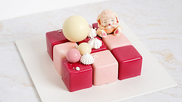 Торт-кубик «Зайка»