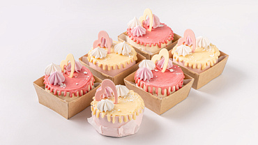 Набор мини тортиков «Сердечки», 6 шт