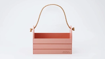 Бокс ящик большой подарочный пудровый