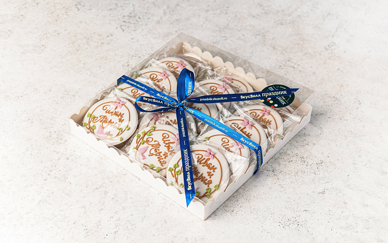 Пряники ручной работы  с индивидуальным дизайном «Круг», 15шт