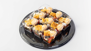 Салат «С баклажанами и помидорами» в стаканчиках, 9 шт