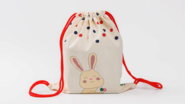 Сумка малая «Зайчик» красный шнур