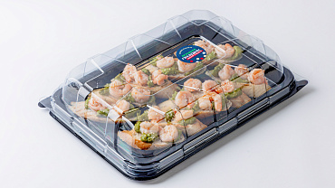 Брускетта с креветками и гуакомоле, 10 шт