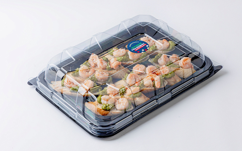 Брускетта с креветками и гуакомоле, 10 шт