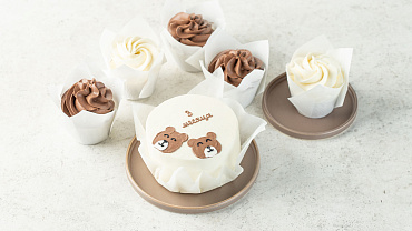 Набор Бенто-торт с капкейками «Мишкина семейка»